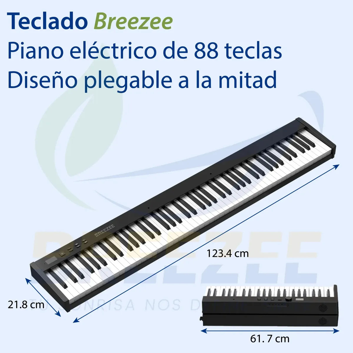 BREEZEE TECLADOPLEGA88-BLANCO