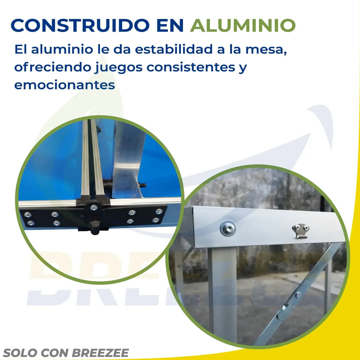 Accesorios incluidos: red, postes, 2 raquetas y 3 pelotas de ping pong Breezee