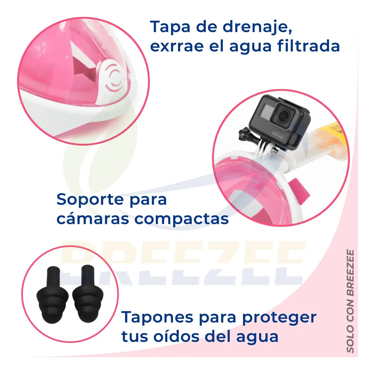BREEZEE SNORKELMASK-NEGROLXL