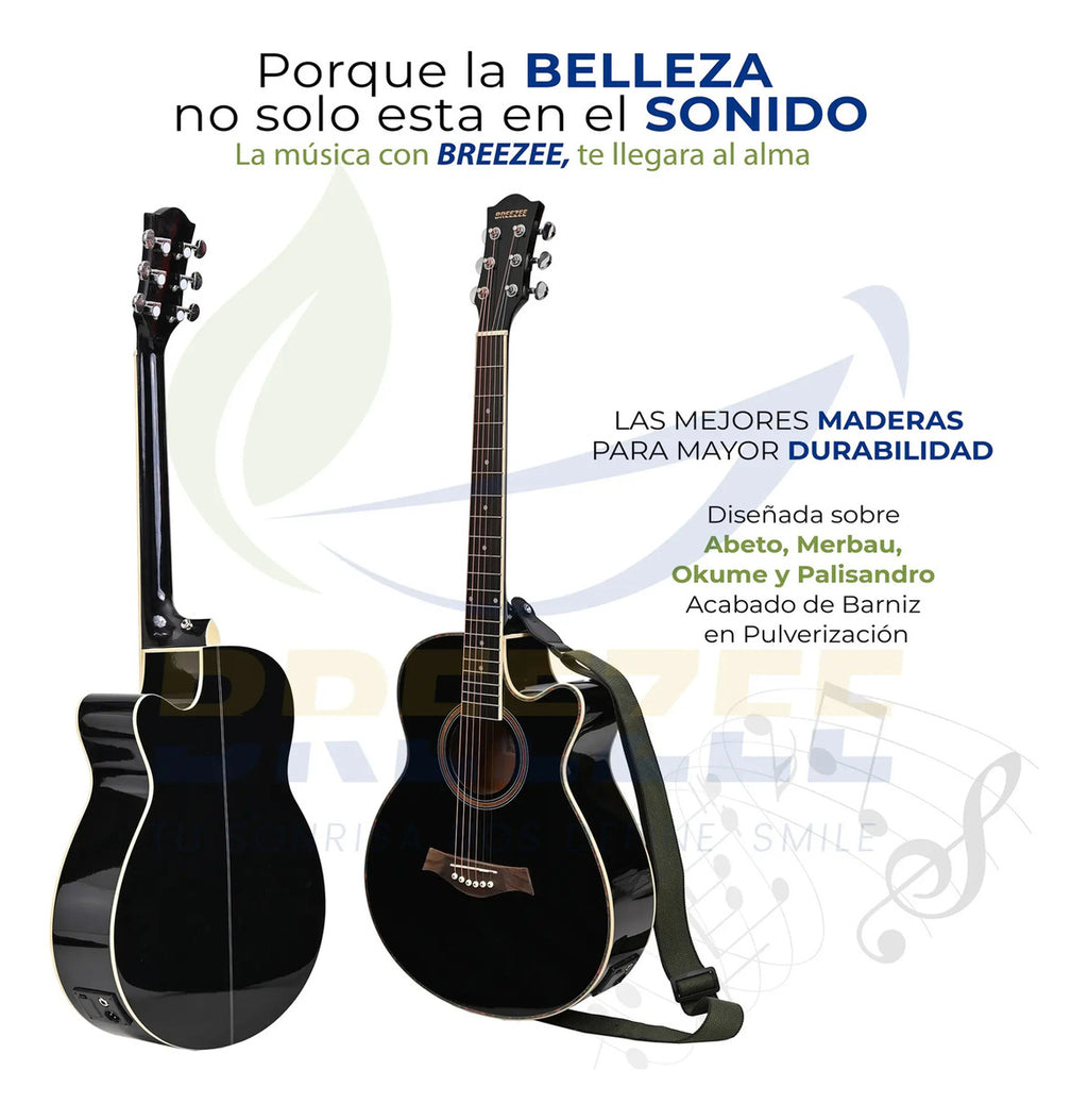 BREEZEE GUITARELECACUS40-NEGRO