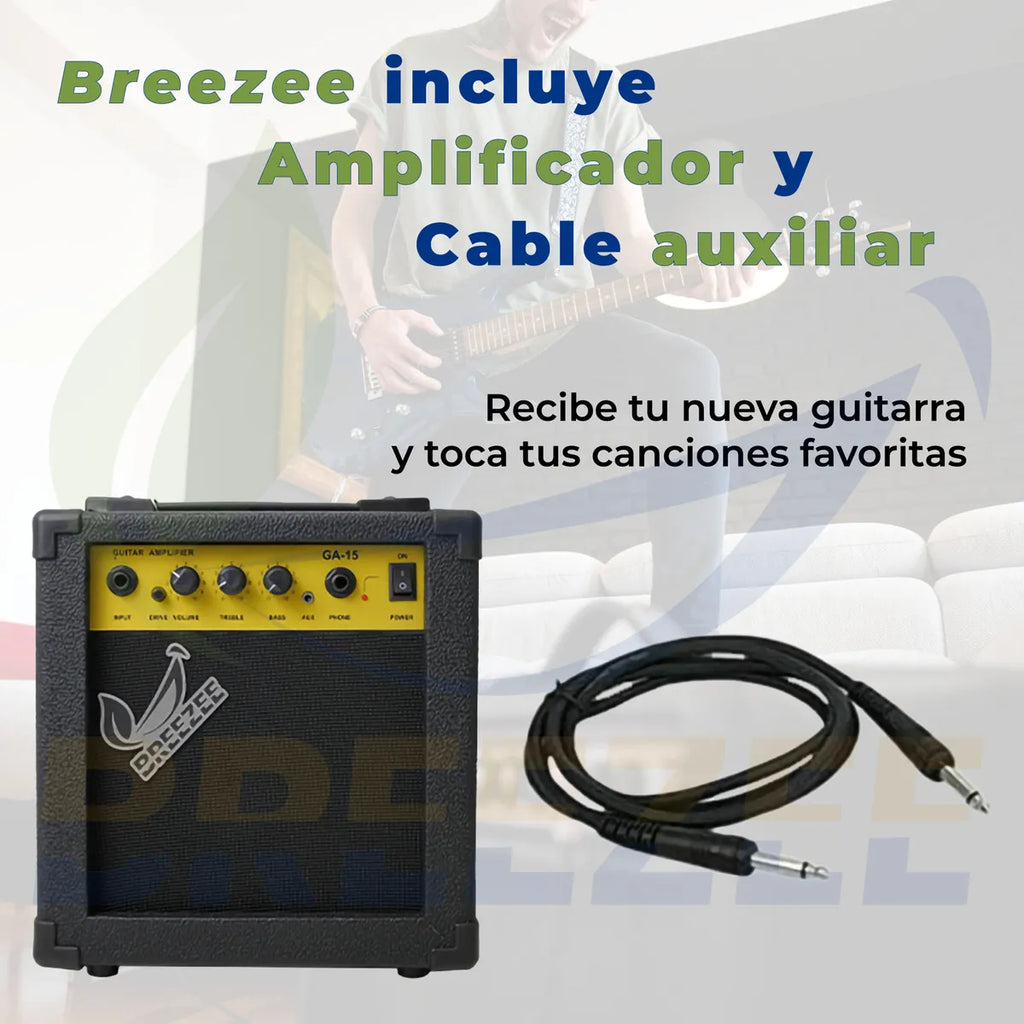 BREEZEE GUITARELECT39-AZUL