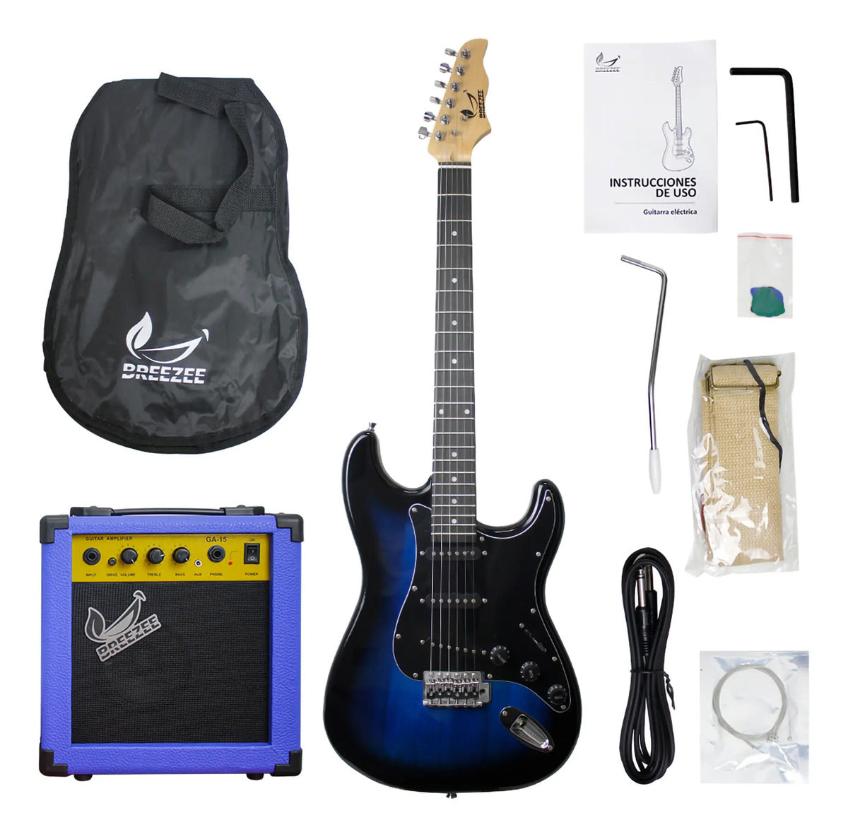 BREEZEE GUITARELECT39-NEGRO