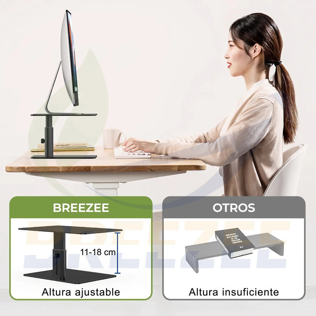 BREEZEE SOPORTEMONITOR-PLATA