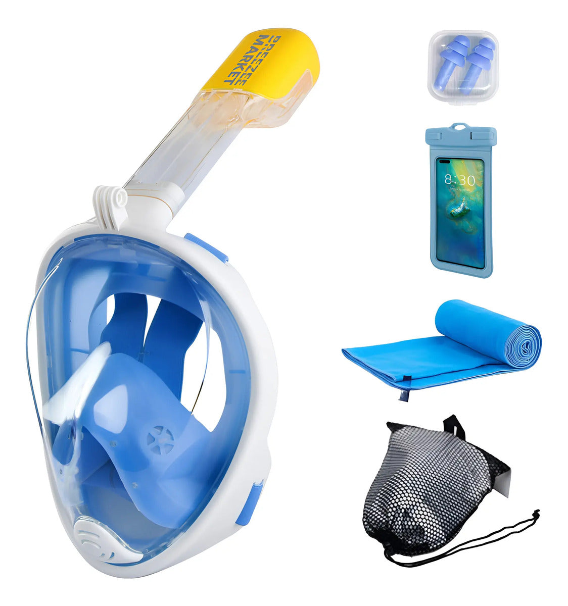 BREEZEE SNORKELMASK-NEGROLXL