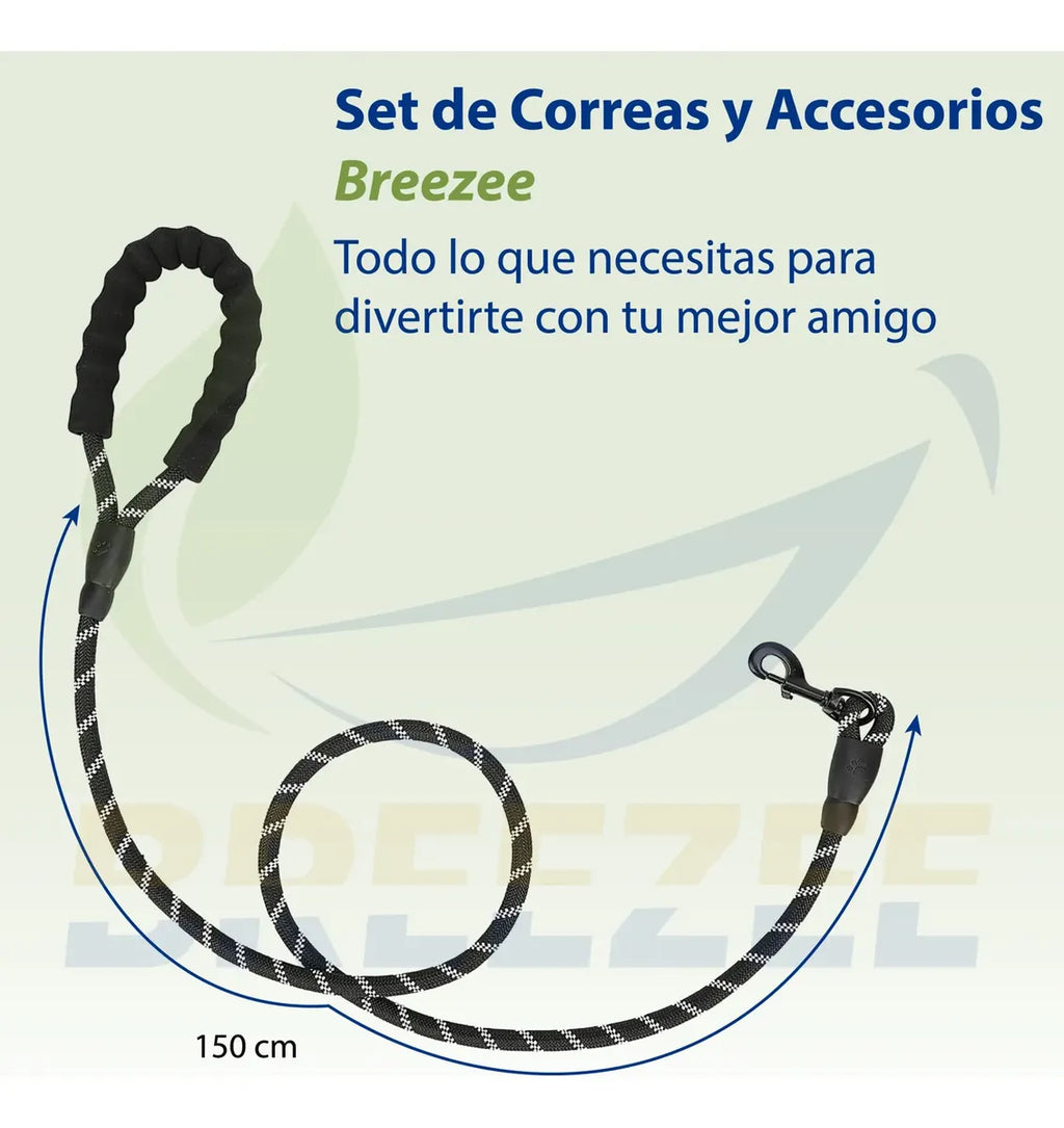 BREEZEE KIT2CORREASREFLEJANTES-NEGROROJO