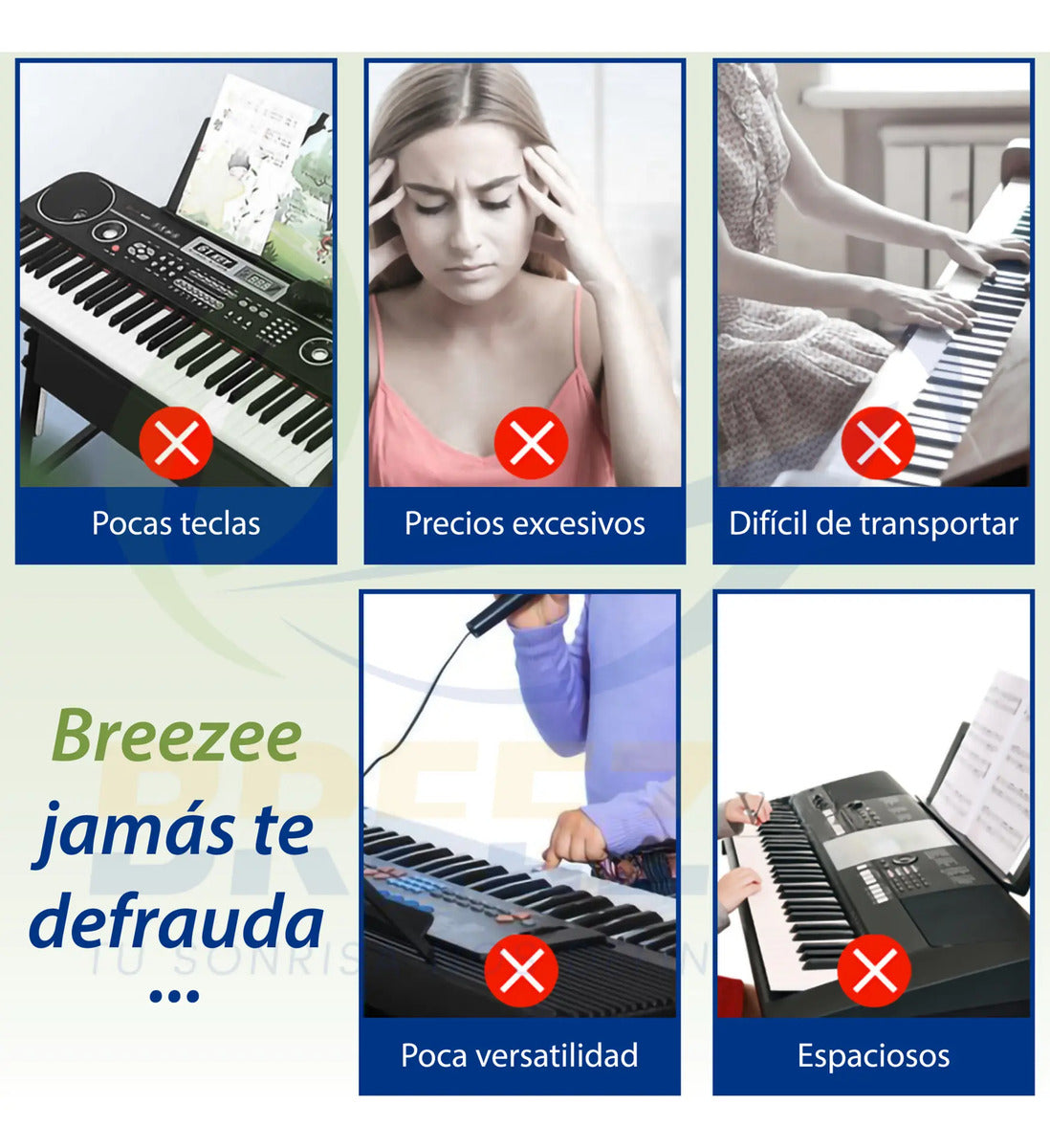 BREEZEE TECLADOPLEGA88-BLANCO