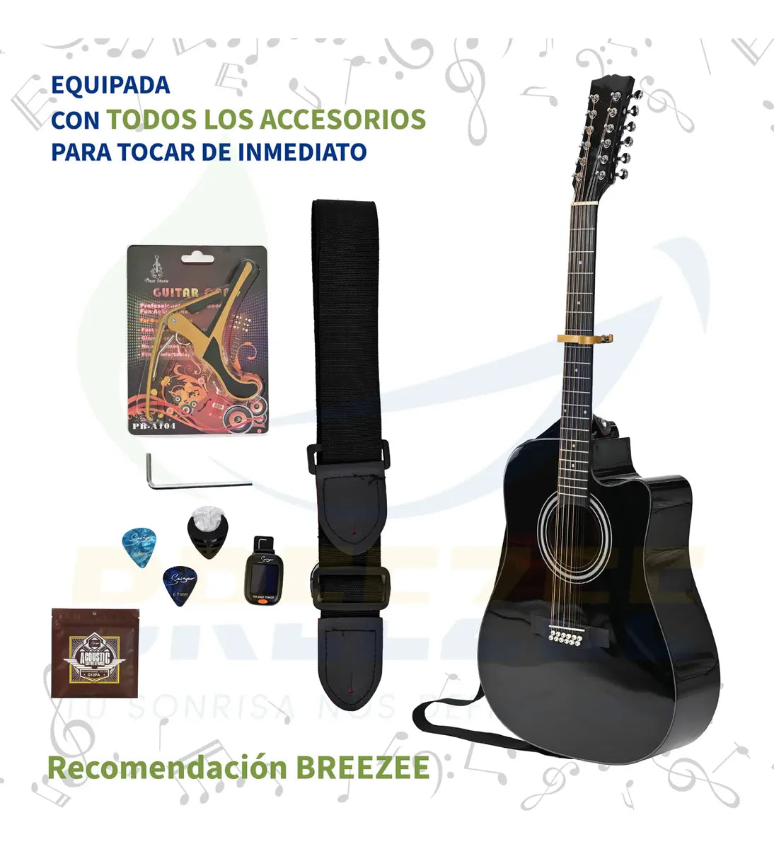BREEZEE GUITAR4212-NEGRO