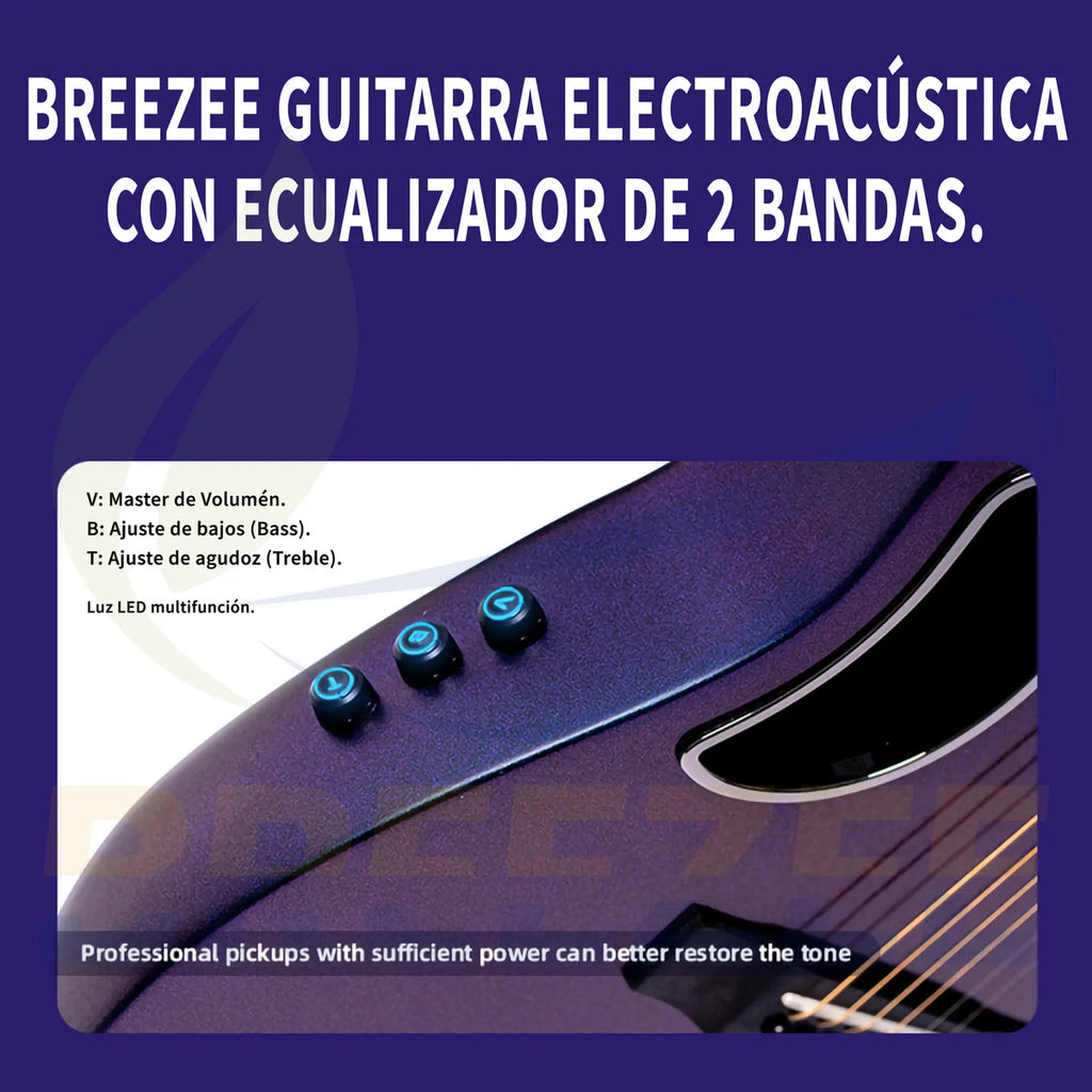 BREEZEE GUITARELECTACUSABS41-MORADO