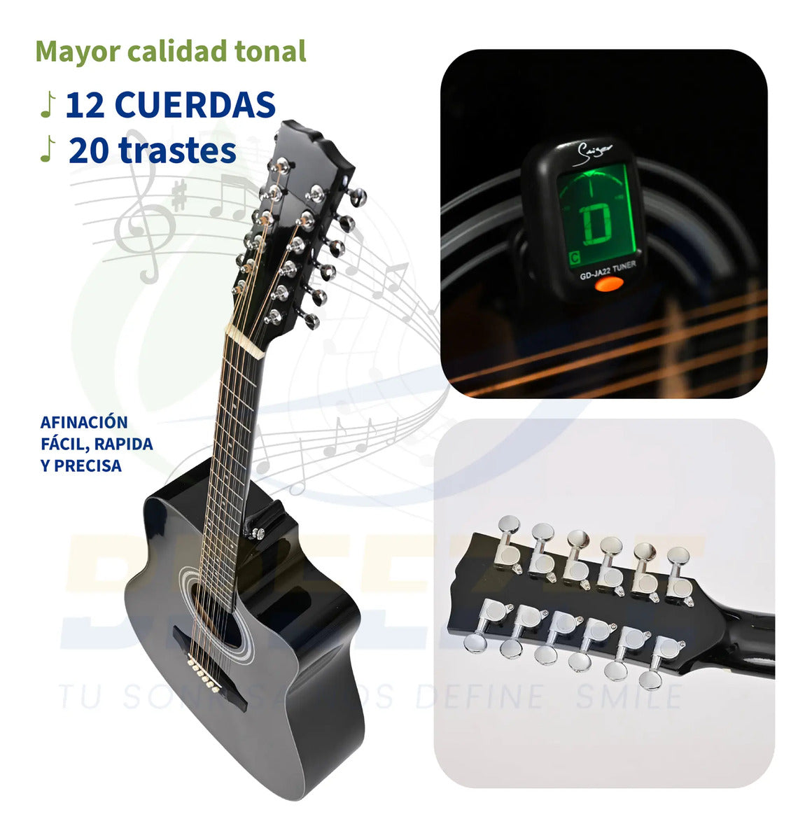 BREEZEE GUITAR4212-NEGRO