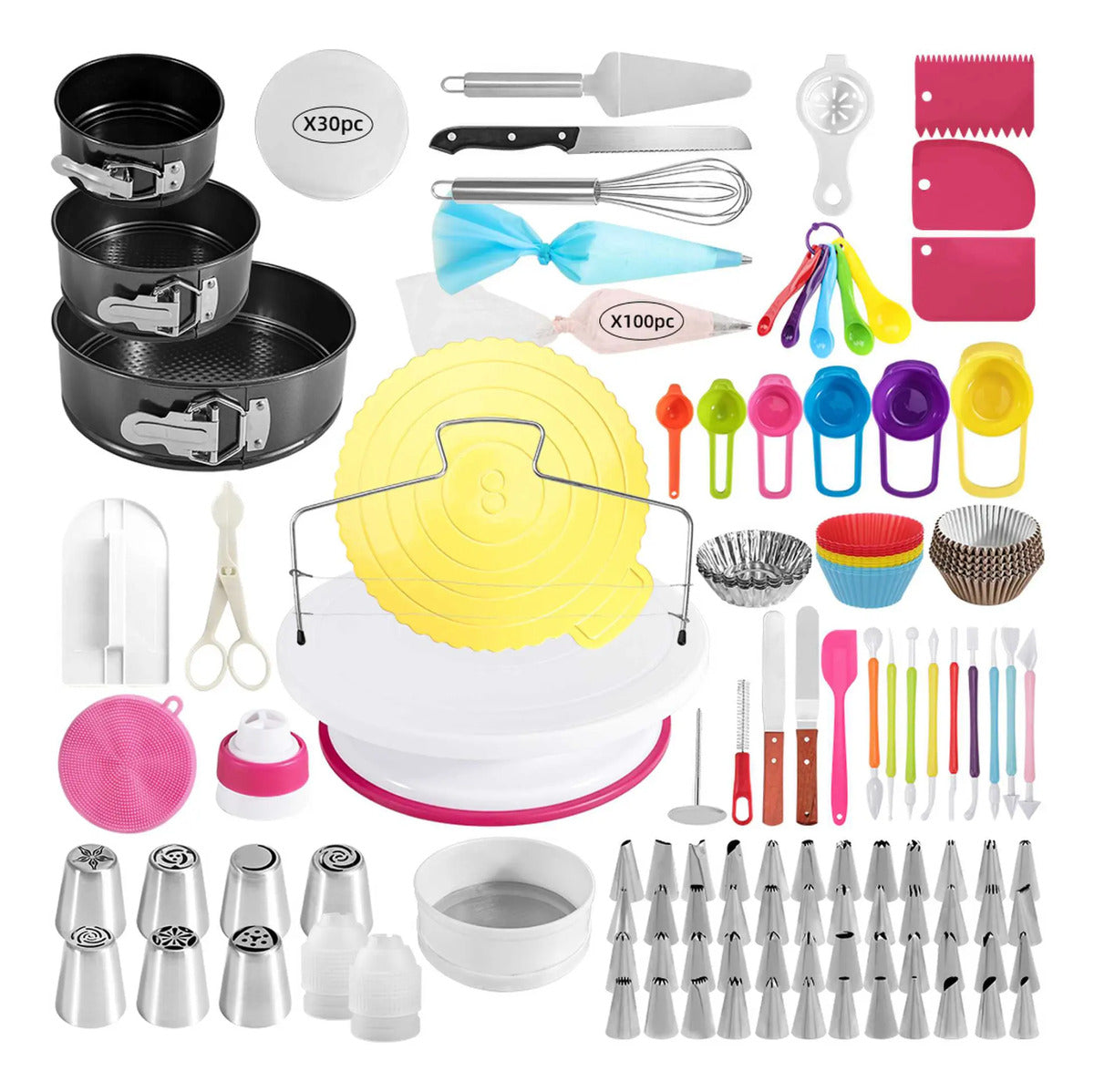 Kit Decoración Repostería Pastelería 360 Utensilios Boquilla — BREEZEE