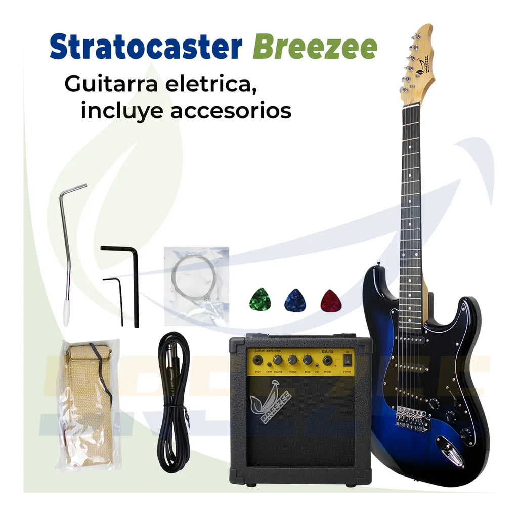 BREEZEE GUITARELECT39-NEGRO