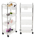 Carrito Auxiliar de 4 Niveles con Ruedas Giratorias — BREEZEE