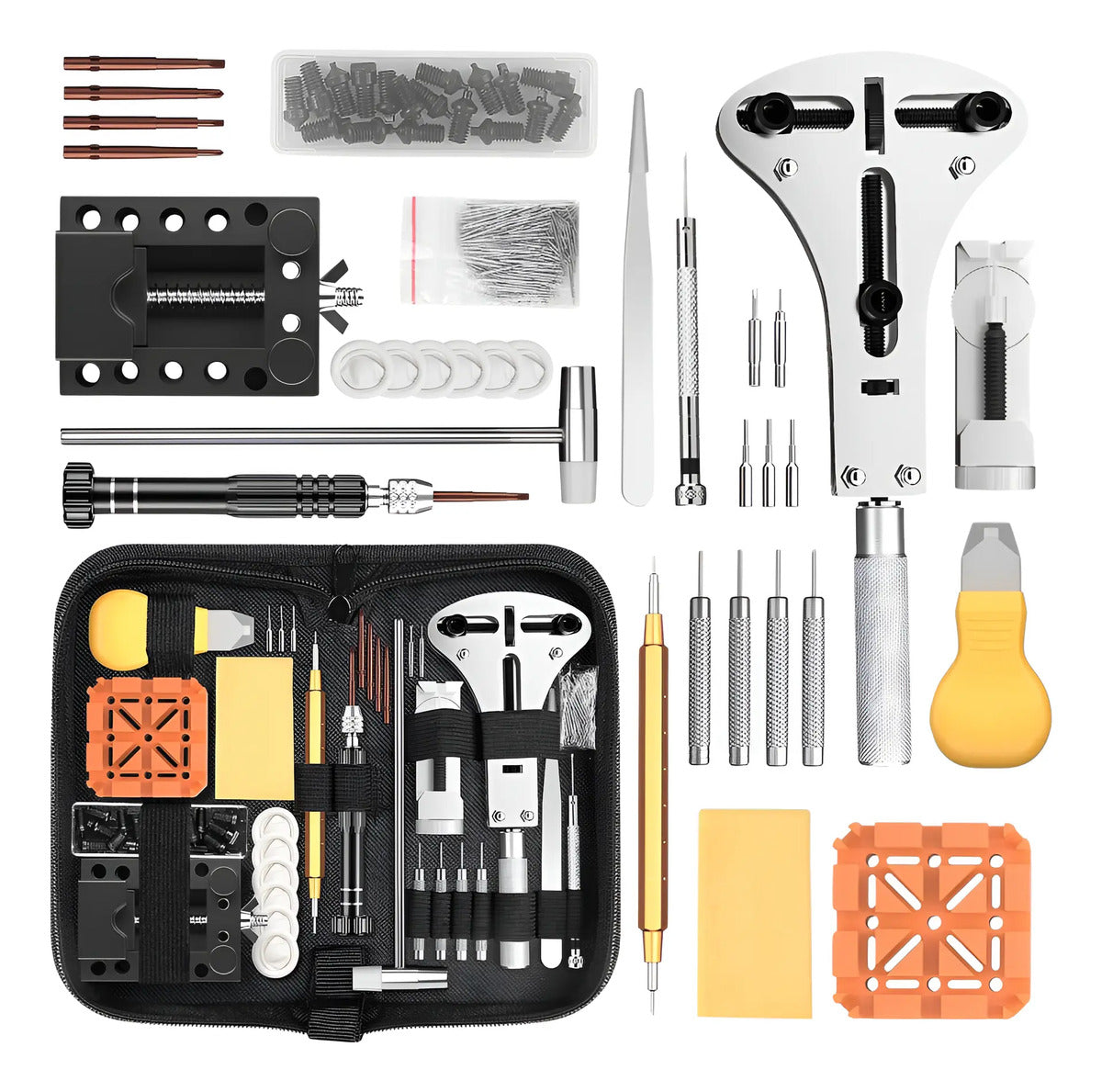 Set de 147 Herramientas para Reparar Relojes y Joyería — BREEZEE