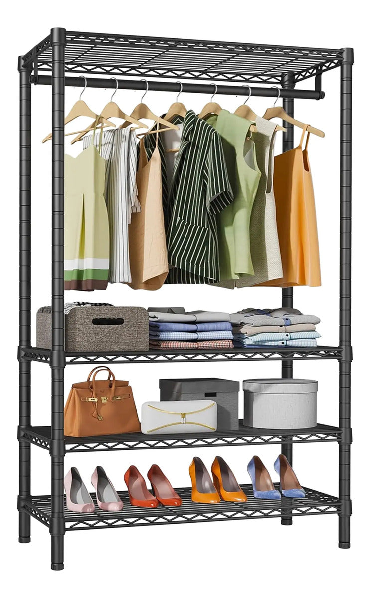 BREEZEE closet armable rack ropa industrial acero negro