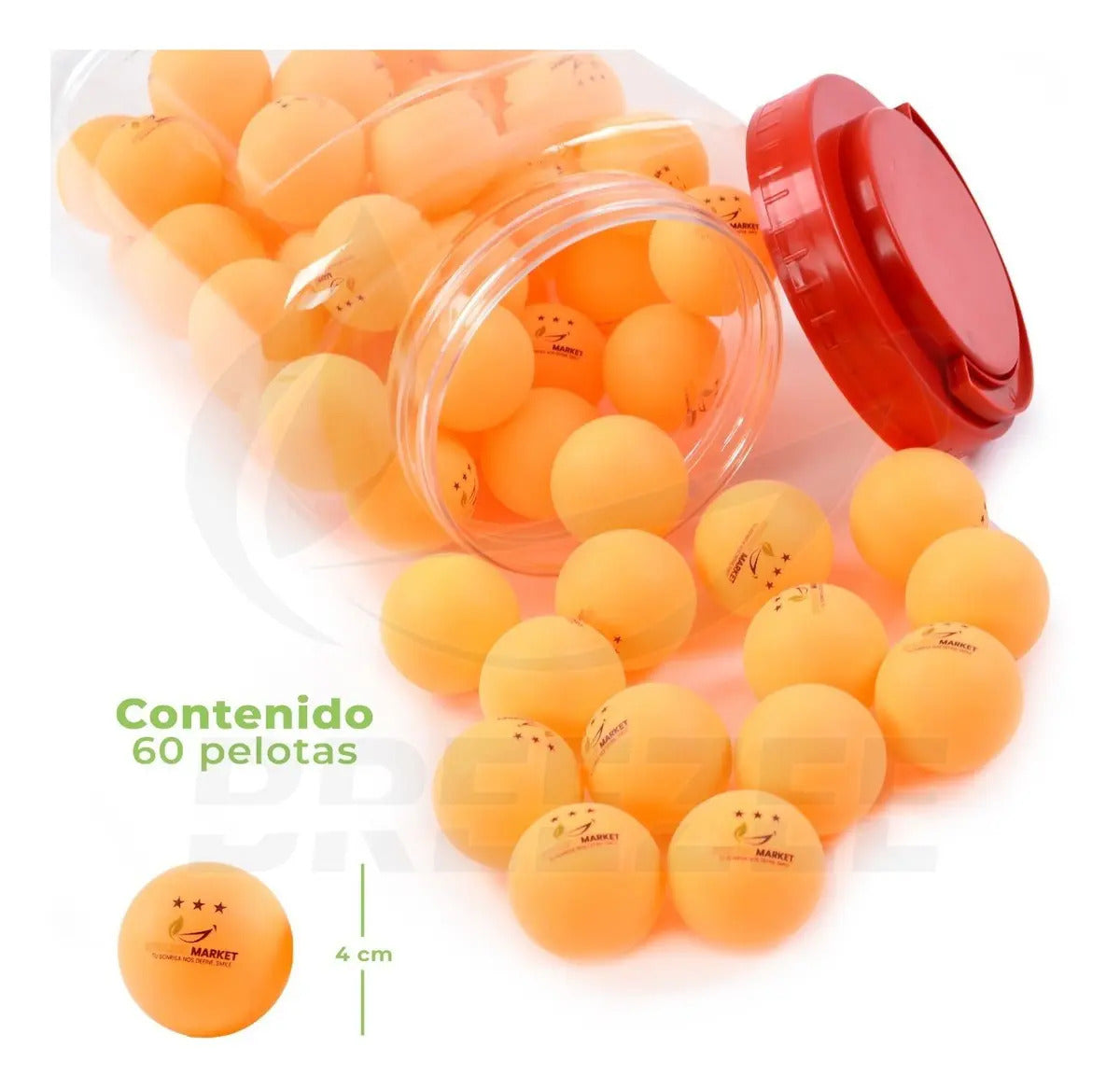 BREEZEE PELOTAS60-NARANJAS