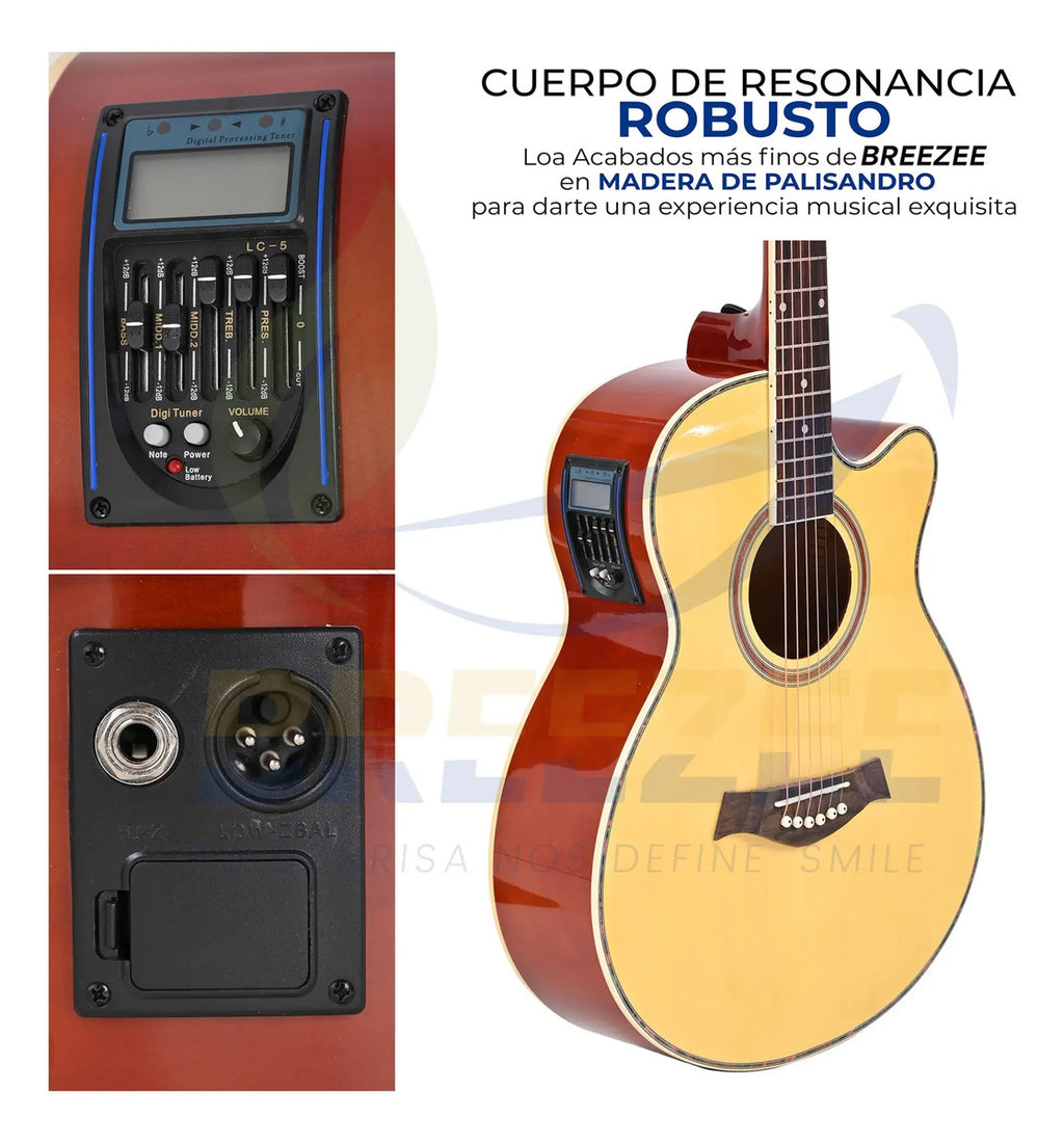 BREEZEE GUITARELECACUS40-NEGRO