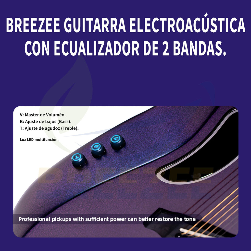 BREEZEE GUITARELECTACUSABS41-MORADO