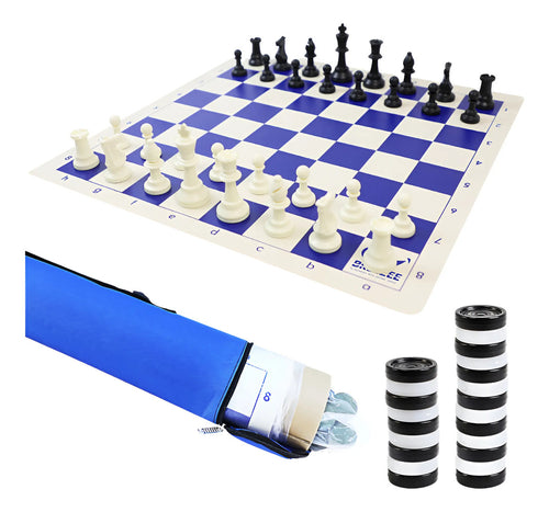 Ajedrez Profesional Tablero 50x50 Plegable Portátil + Bolsa