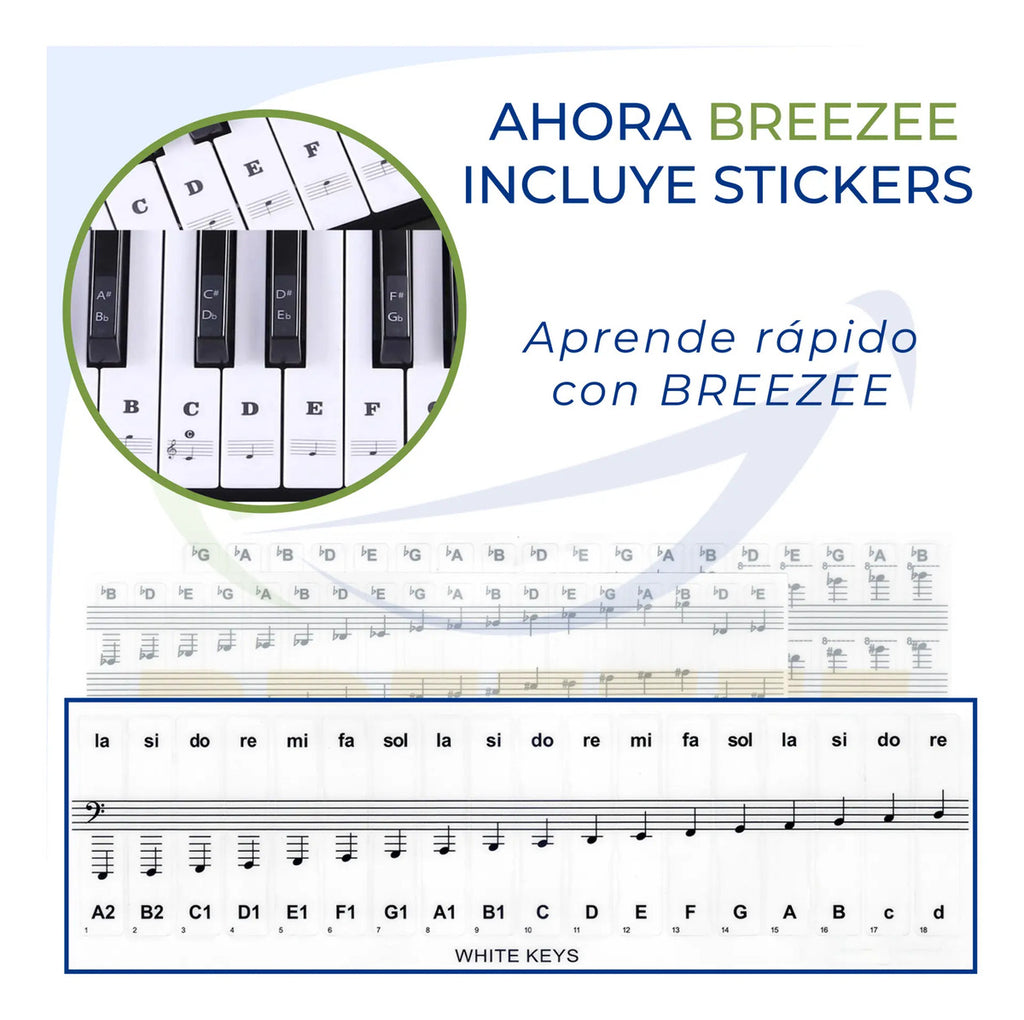 BREEZEE TECLADOPLEGA88-BLANCO