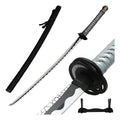 Katana decorativa BREEZEE de 76 cm con funda negra y soporte de mesa incluido