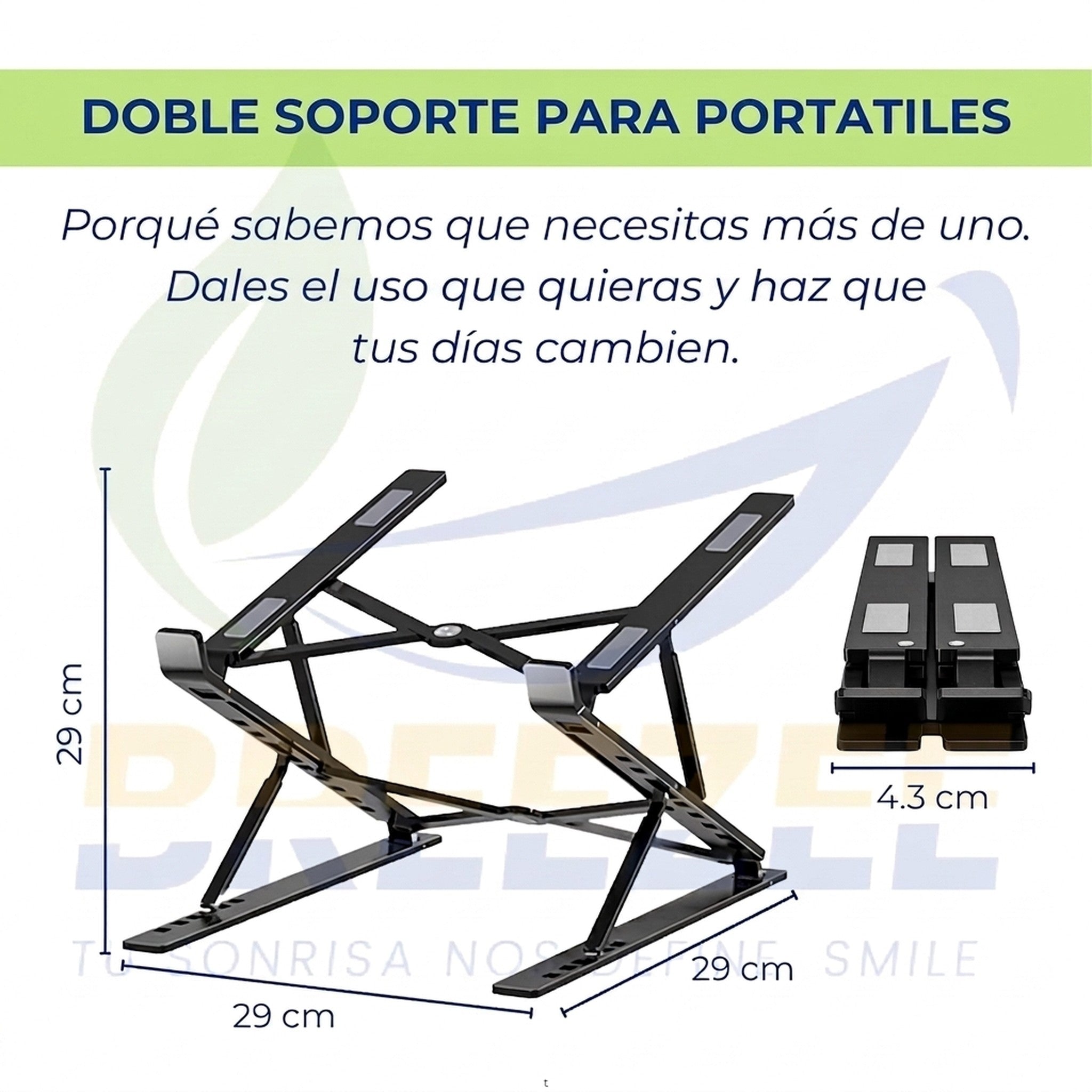 BREEZEE Set 2 soportes laptop PT01