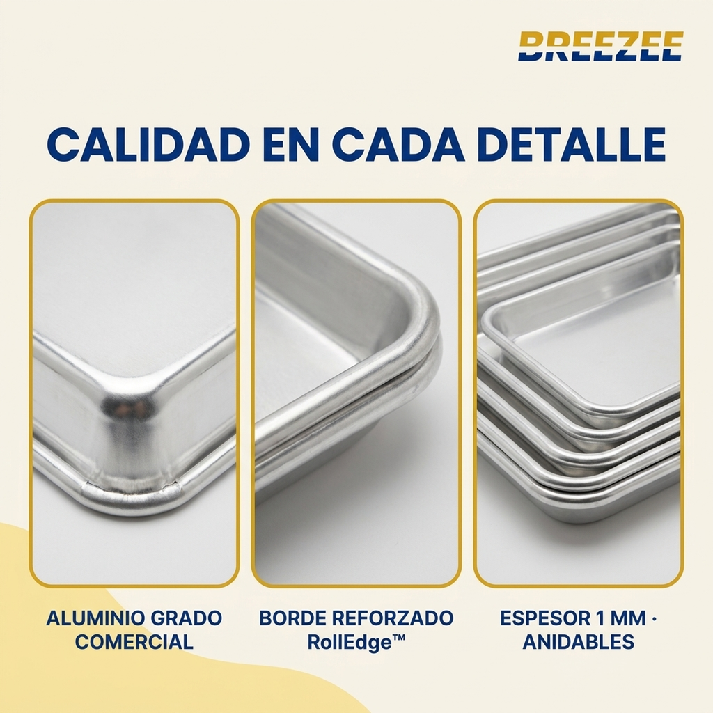 Detalle macro del aluminio grado comercial y borde reforzado