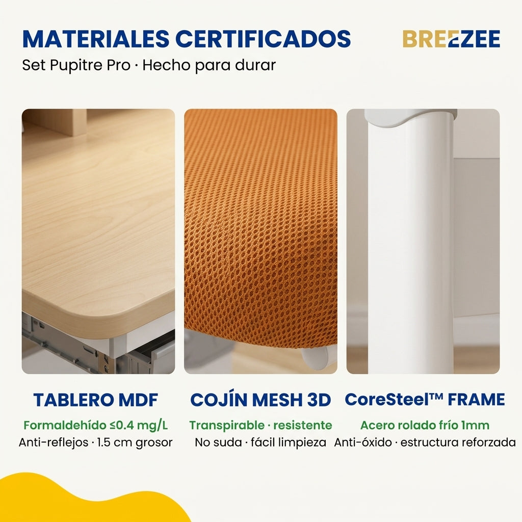 Macro materiales acero CoreSteel y MDF 1.5 cm