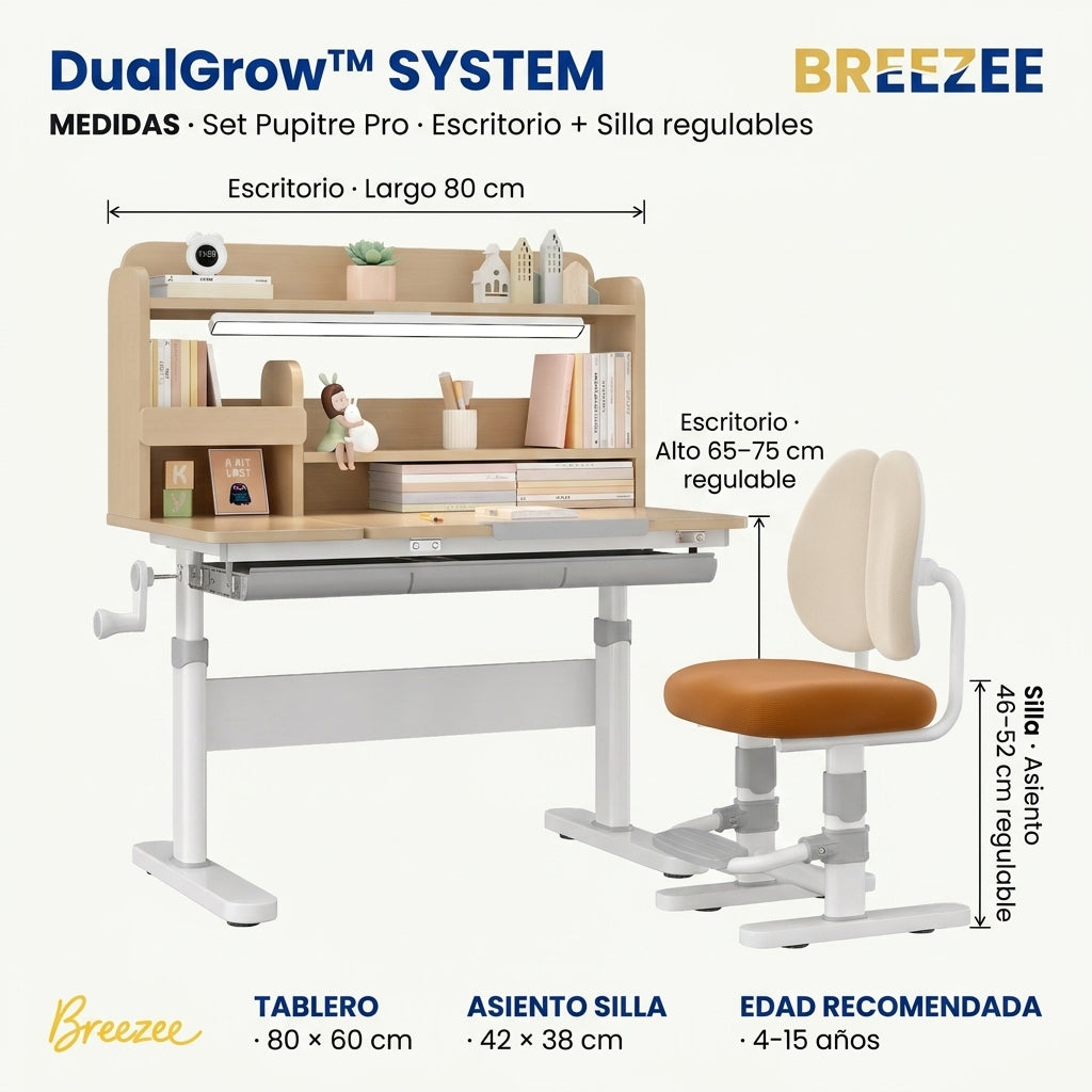 Medidas escritorio 80 por 60 cm altura 65 a 75 cm