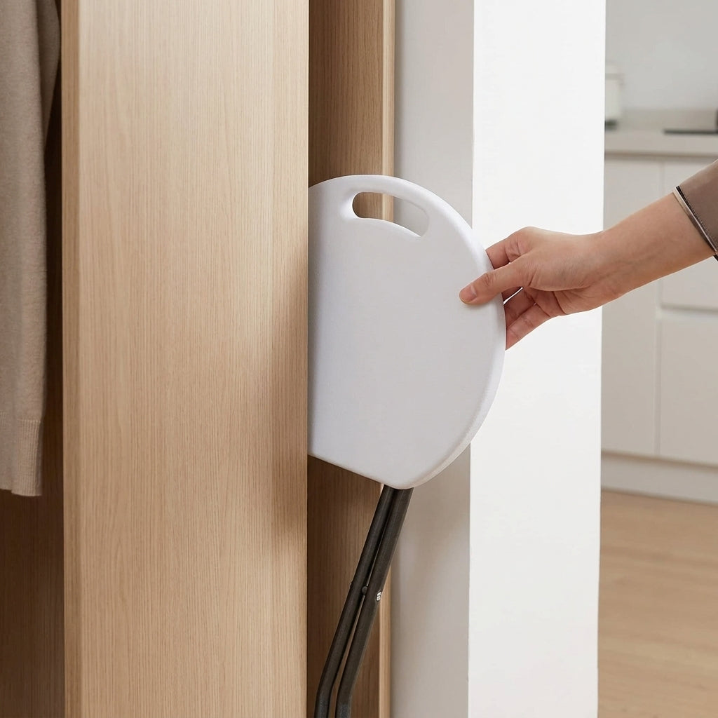 Banco plegable BREEZEE plegado: cabe en cualquier rincon