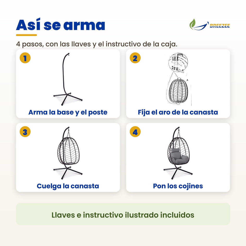 Armado en 4 pasos con el instructivo