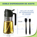 Infografía set 2 dispensadores de aceite BREEZEE con medidas 17.9 x 7.7 cm