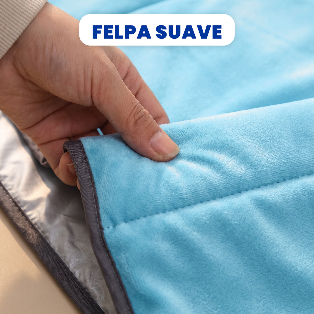 Tapete para siesta de felpa suave 2 cm azul celeste, felpa suave de cerca
