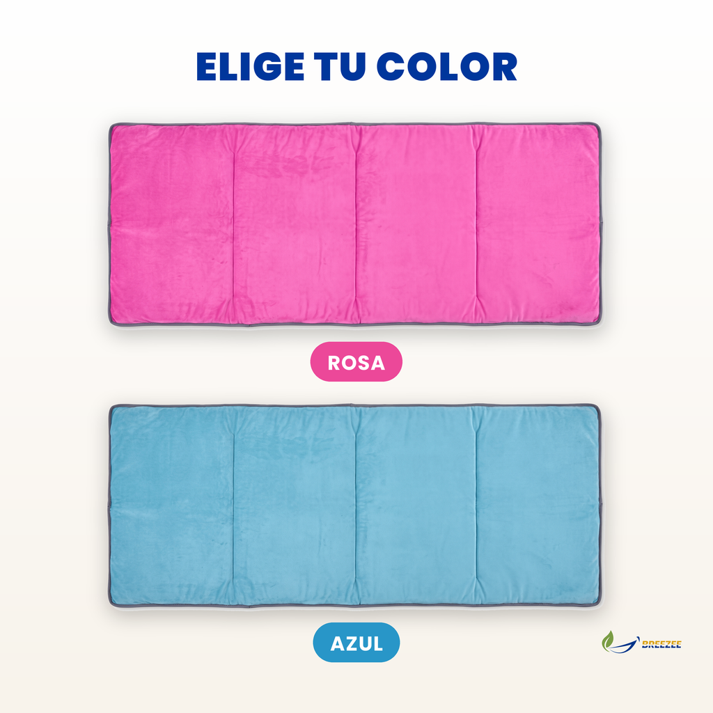 Tapete para siesta de felpa suave 2 cm, elige tu color: rosa o azul celeste