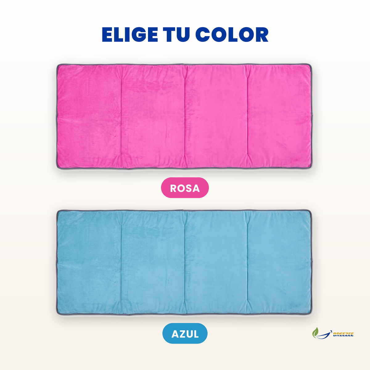 Tapete para siesta de felpa suave 2 cm, elige tu color: rosa o azul celeste