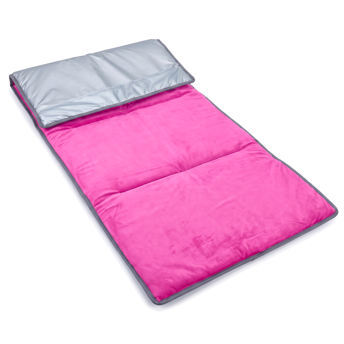 Tapete para siesta de felpa suave 2 cm rosa, frente, extendido