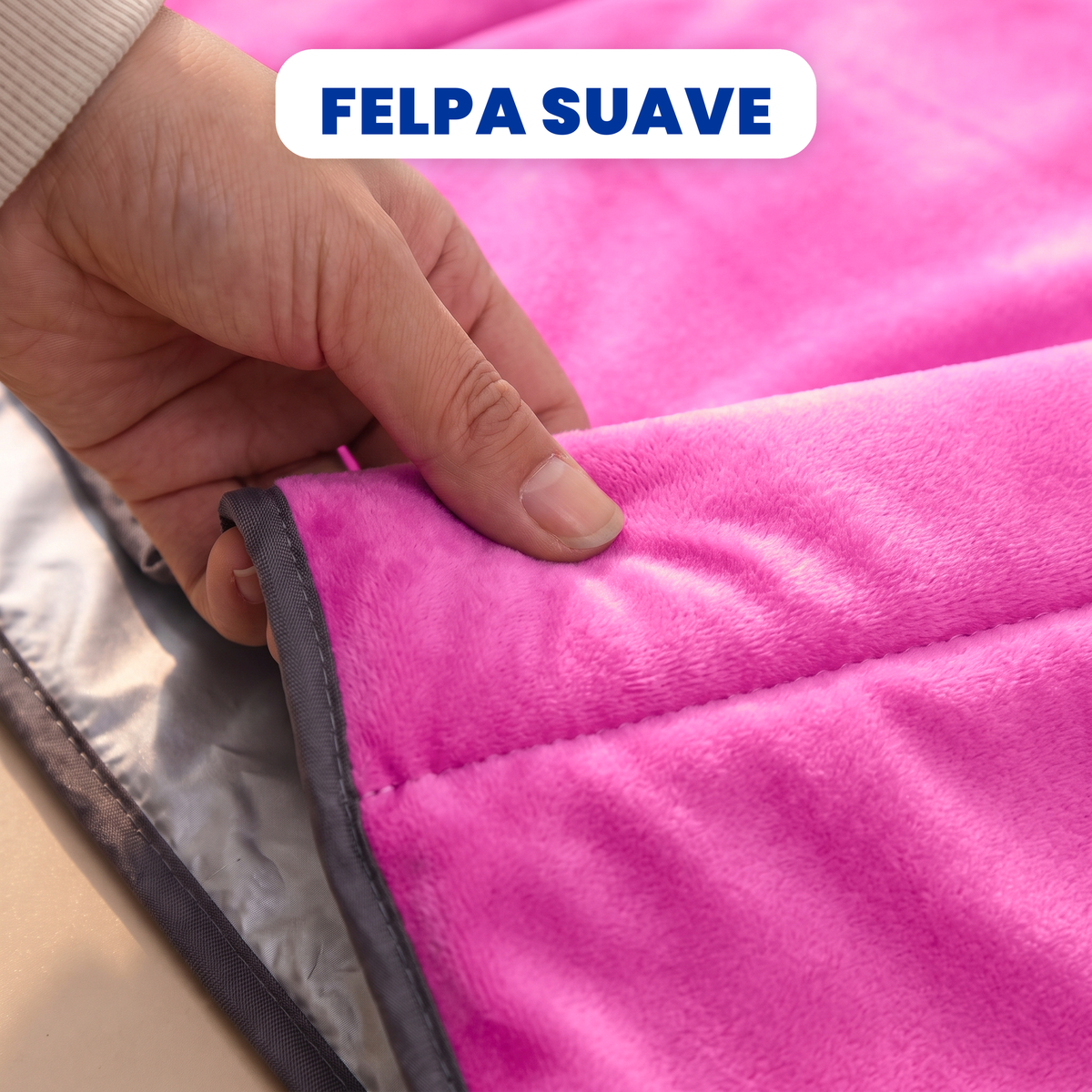 Tapete para siesta de felpa suave 2 cm rosa, felpa suave de cerca