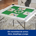 Mesa plegable BREEZEE para mahjong domino y poker 88x88 cm con portavasos y centro afelpado tipo casino