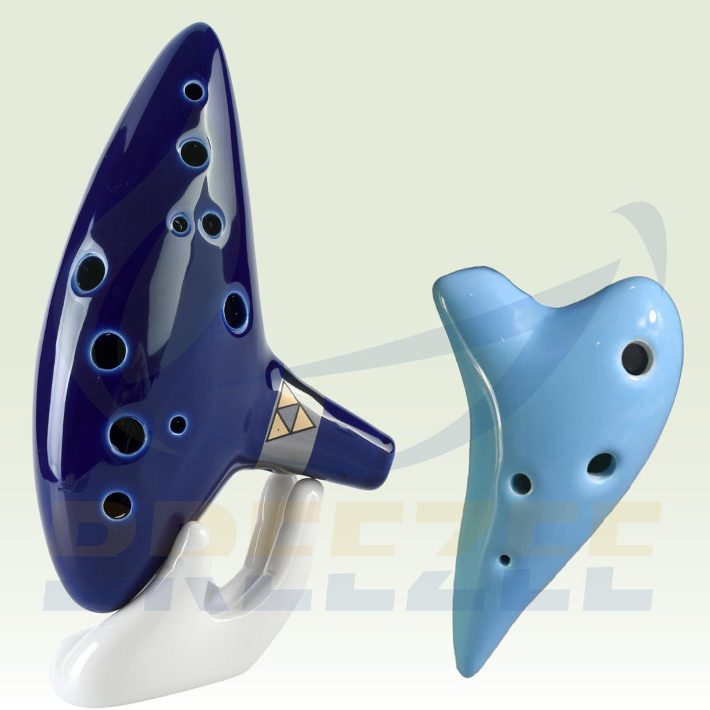 Ocarina de cerámica de 12 agujeros, vista de detalle