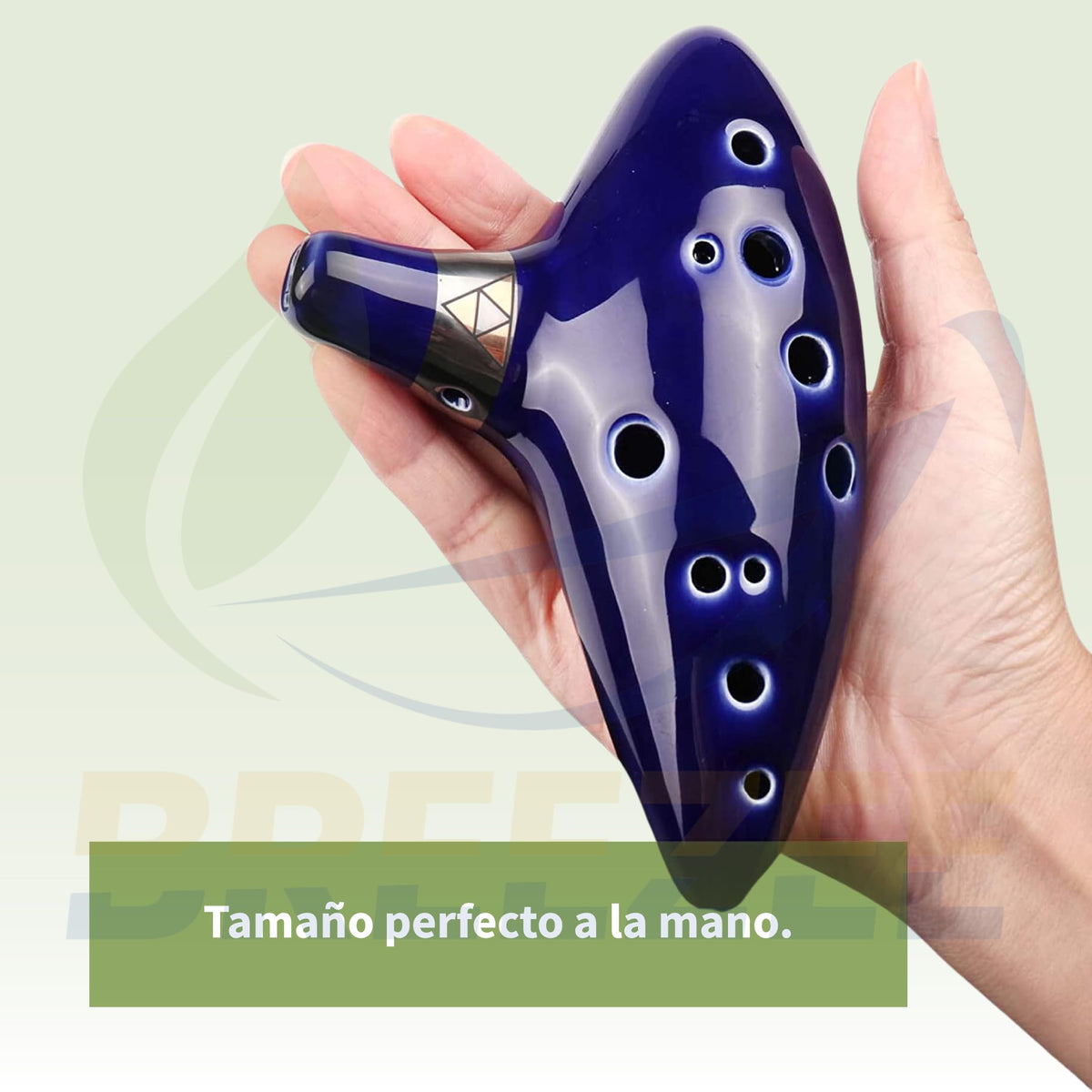 Ocarina de cerámica de 12 agujeros y sus accesorios
