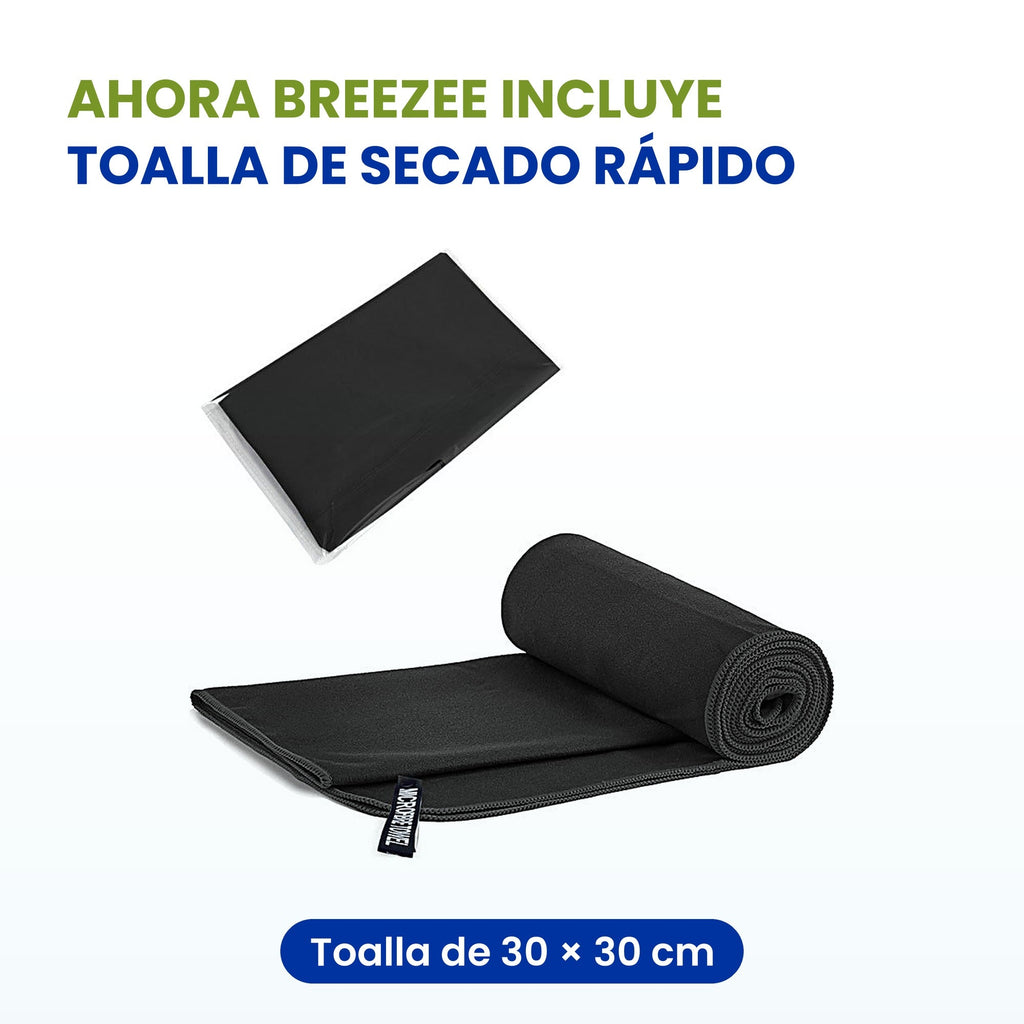 Máscara de snorkel BREEZEE Negro: con toalla de secado