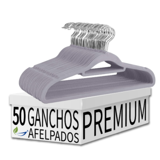 Set Ganchos Terciopelo Ropa 50pz Resistentes Giro 360 Calida