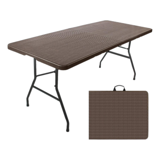 Mesa Plegable Portafolio 1.8m Tipo Rattan Exterior Resistent