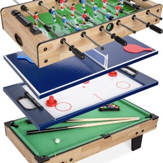 Mesa Múltijuegos 4 En 1 Diseño Portátil Billar Ping Pong Hoc