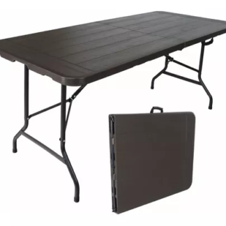 Mesa Plegable Portafolio 1.8m Tipo Madera Exterior Multiusos